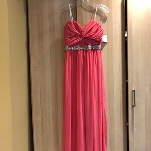 David’s bridal strapless gown dress